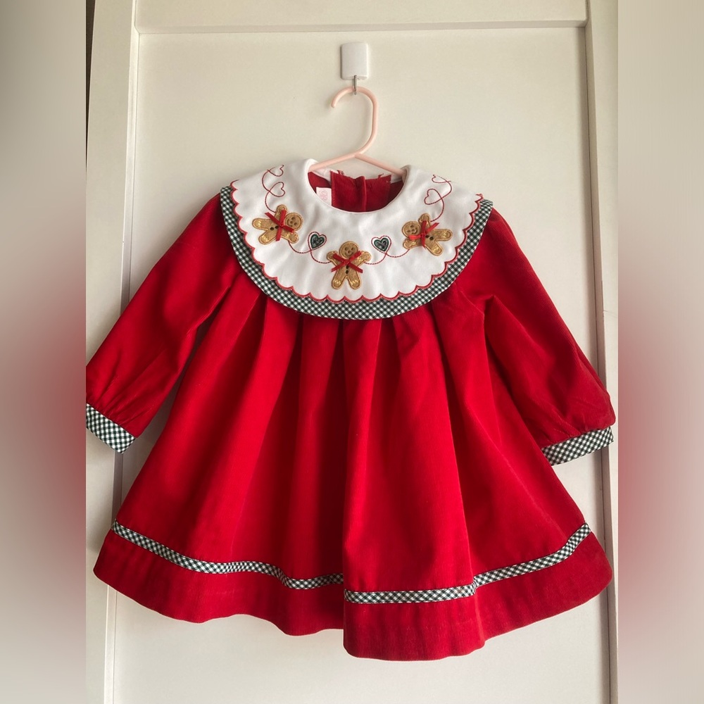vintage Bonnie Baby gingerbread men Christmas dress